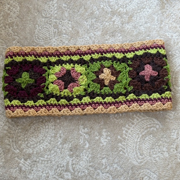 Brand New Erin Knitwear Handmade Wool Zip Coin Pouch & Granny Square Earband - Picture 14 of 16